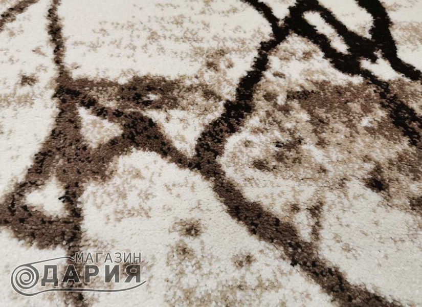 Тъкан килим MAGNOLIA 563 cream/green кръг